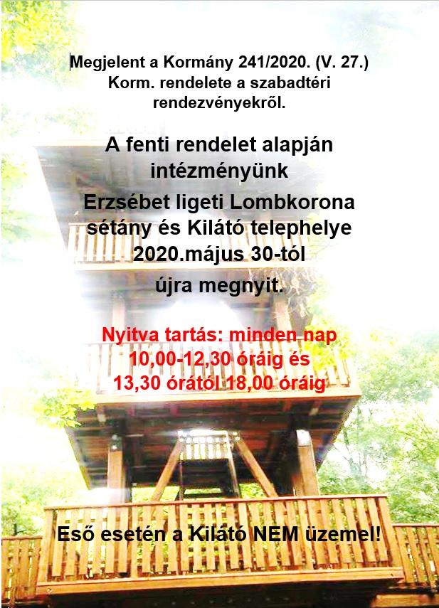 Nyit az Erzsébet ligeti Lombkorona sétány és Kilátó