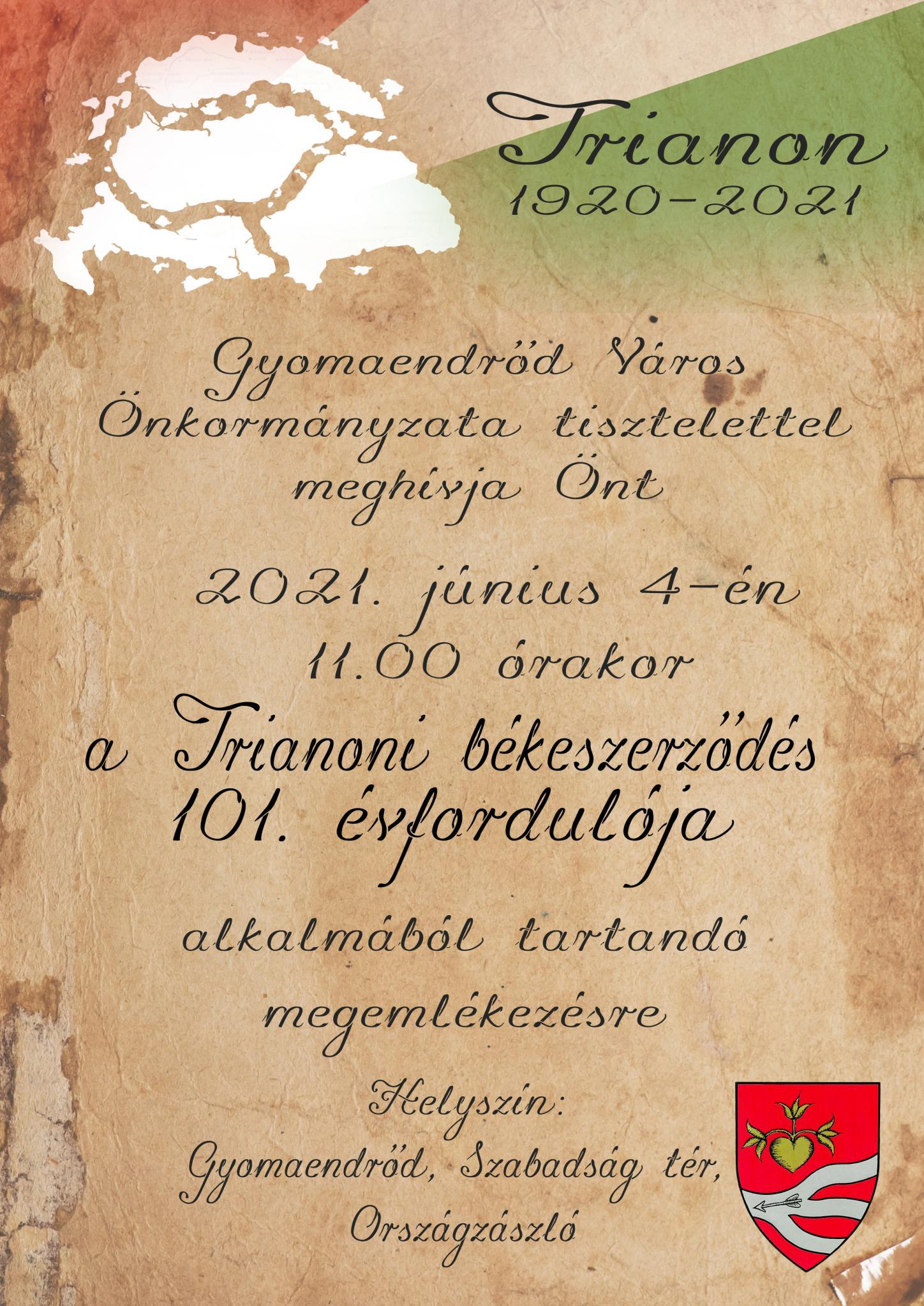 Trianoni békeszerződés 101. évfordulója