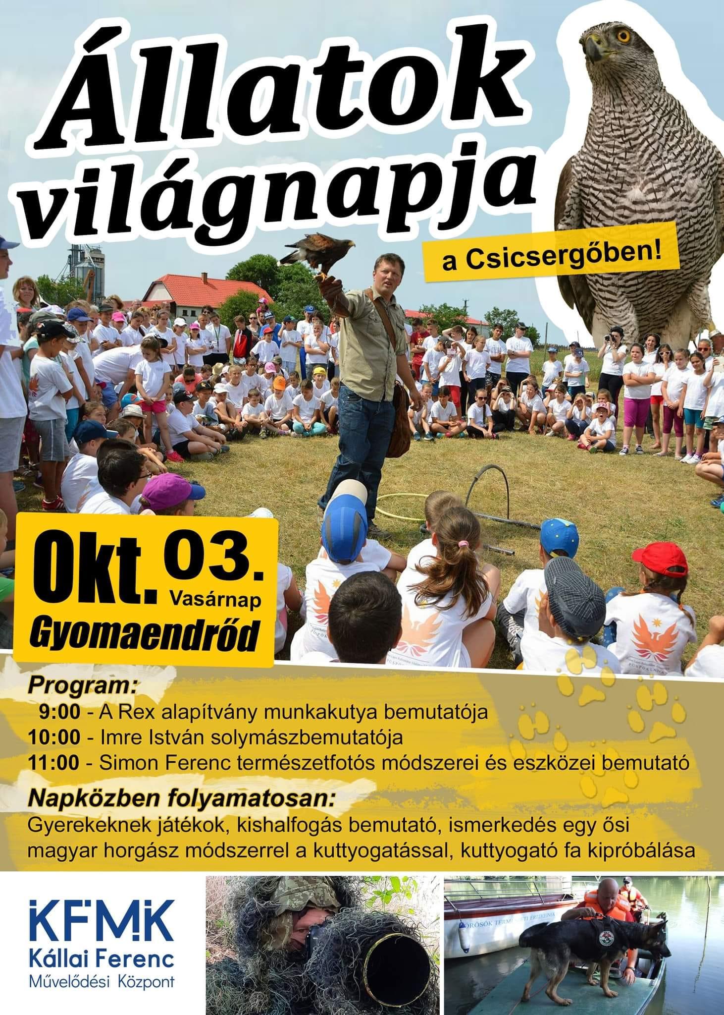 Állatok világnapja a Csicsergőben