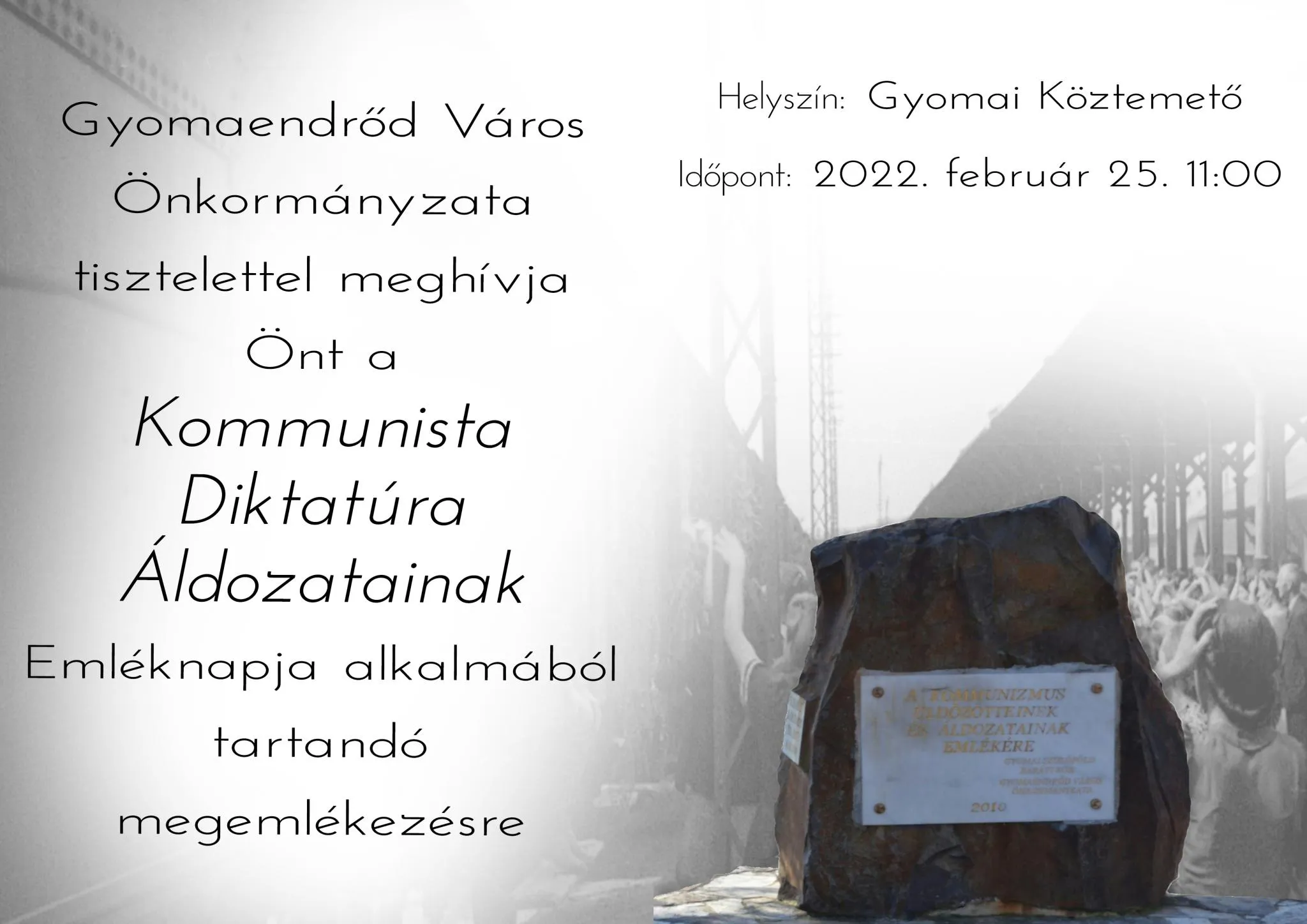 Kommunista Diktatúra Áldozatainak Emléknapja