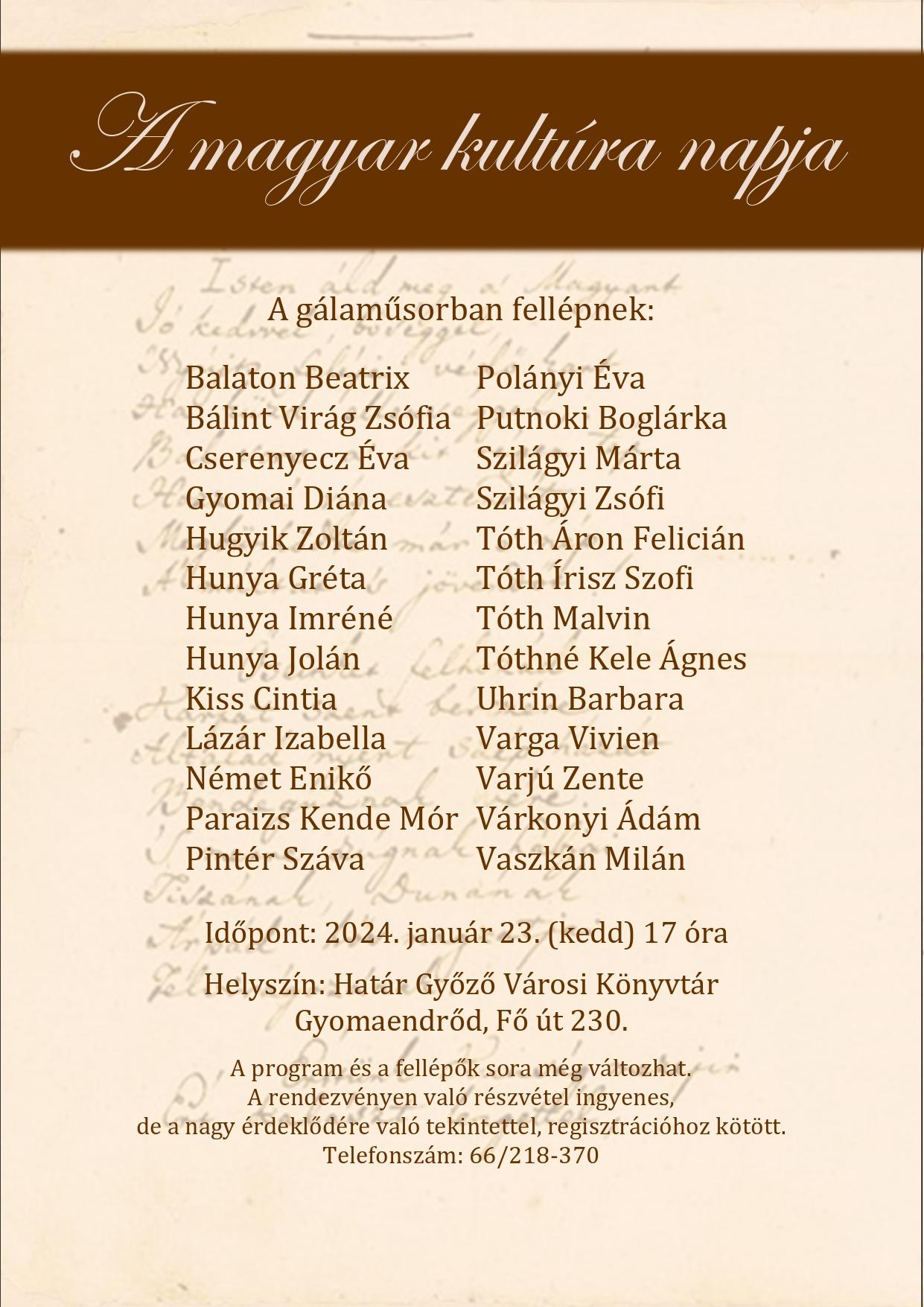 A magyar kultúra napja