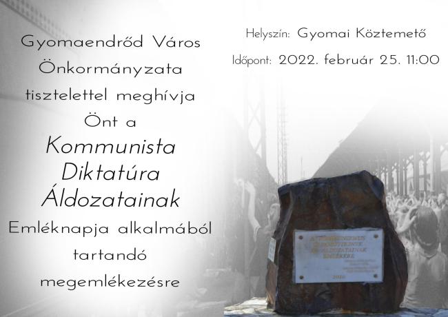 Kommunista Diktatúra Áldozatainak Emléknapja