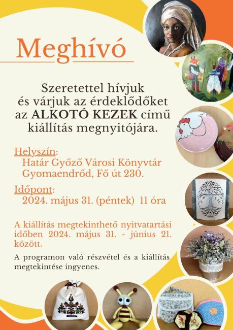 Alkotó kezek című kiállítás megnyitója